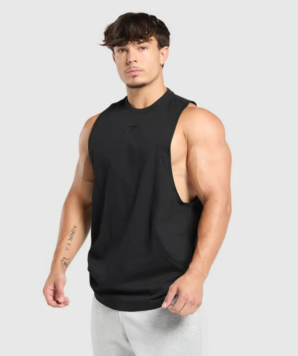 Gymshark Tank Tops*Premium Lifting Drop Arm Tank Black