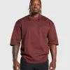 Gymshark T-shirts & Tops*Premium Lifting T-Shirt BurgundyBrown