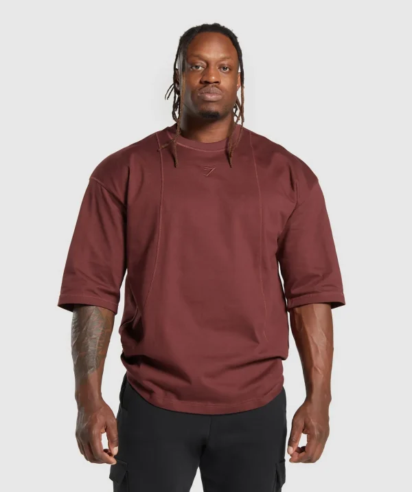 Gymshark T-shirts & Tops*Premium Lifting T-Shirt BurgundyBrown