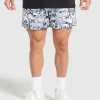 Gymshark Shorts*Printed Mesh 5" Shorts White