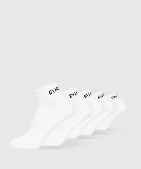 Gymshark Quarter Socks*Quarter Socks 5pk White