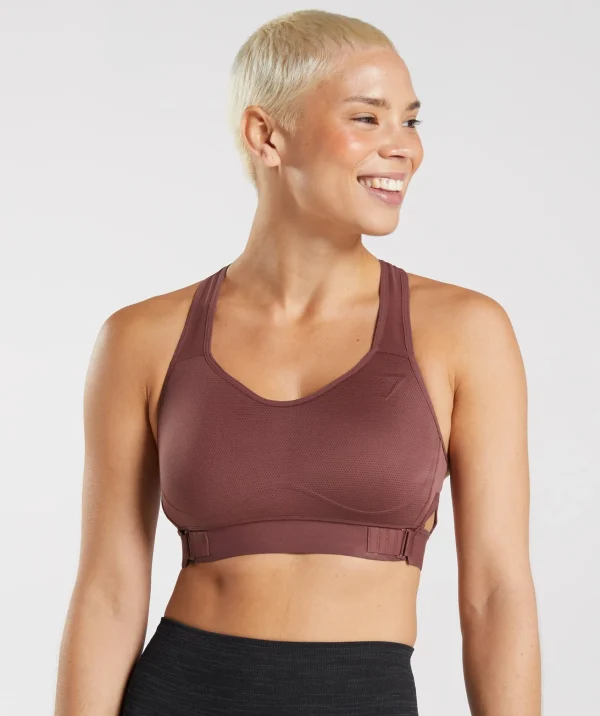 Gymshark Sports Bras*Racerback High Support Sports Bra, B/C-E/F CherryBrown