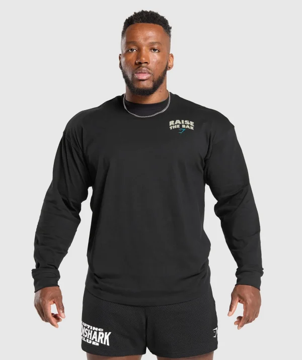 Gymshark T-shirts & Tops*Raise The Bar Long Sleeve T-Shirt Black