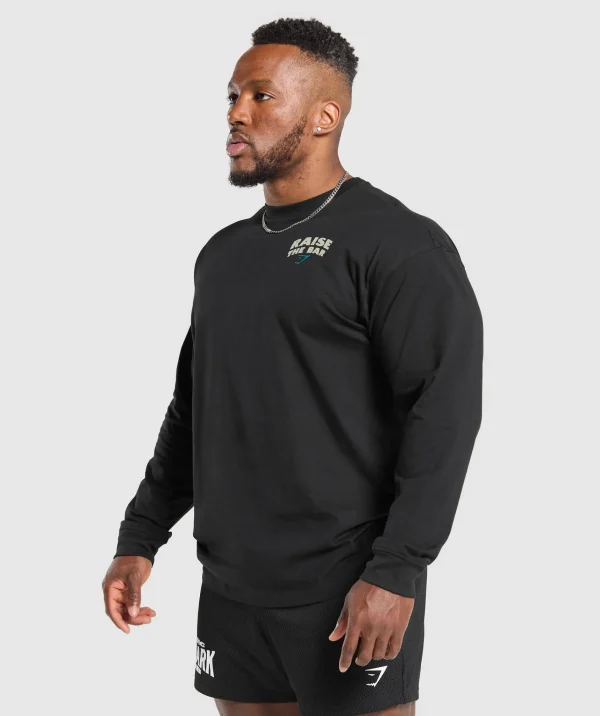 Gymshark T-shirts & Tops*Raise The Bar Long Sleeve T-Shirt Black