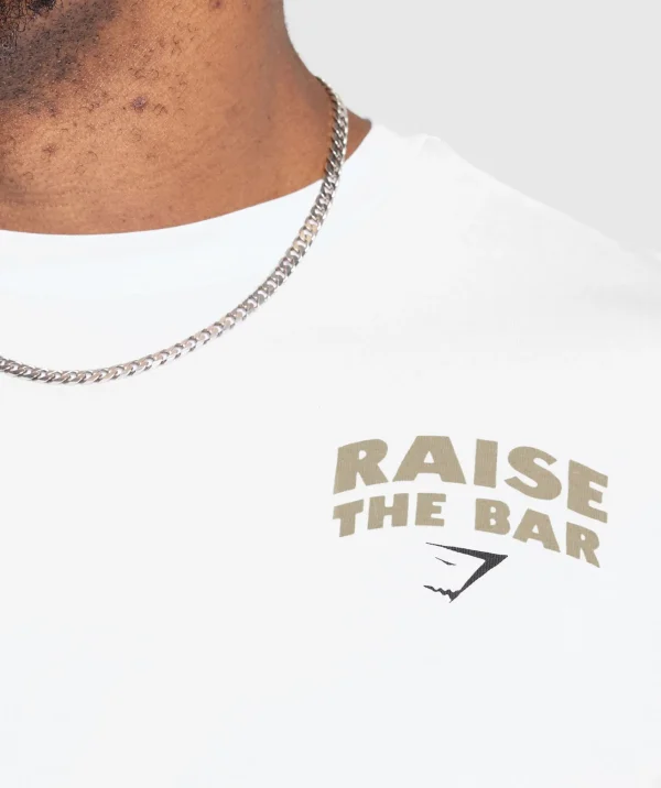 Gymshark T-shirts & Tops*Raise The Bar Long Sleeve T-Shirt White