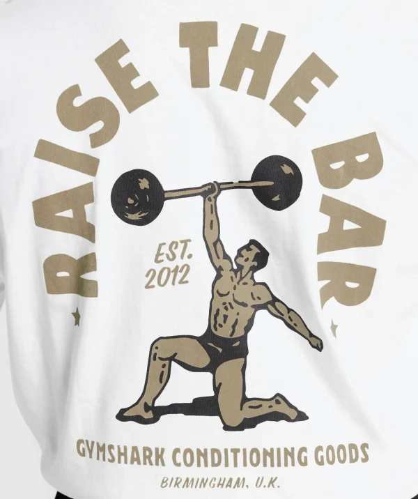 Gymshark T-shirts & Tops*Raise The Bar Long Sleeve T-Shirt White