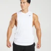 Gymshark Tank Tops*React Drop Arm Tank White