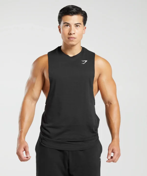 Gymshark Tank Tops*React Drop Arm Tank Black