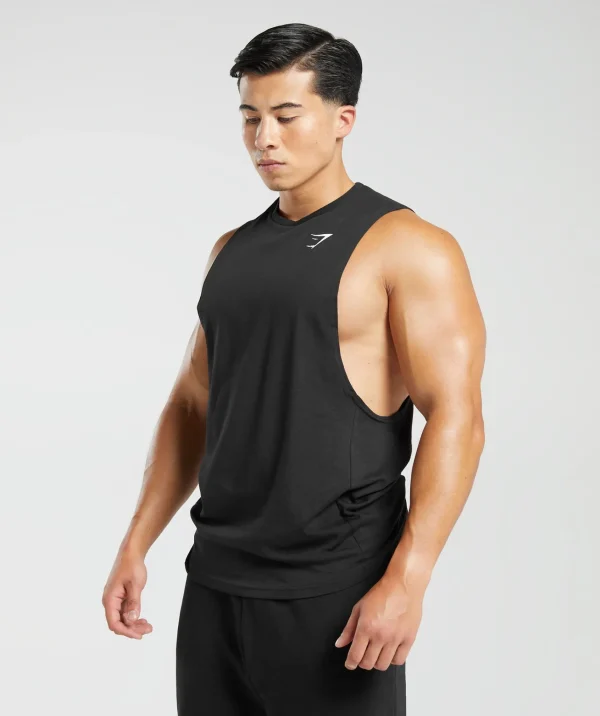 Gymshark Tank Tops*React Drop Arm Tank Black