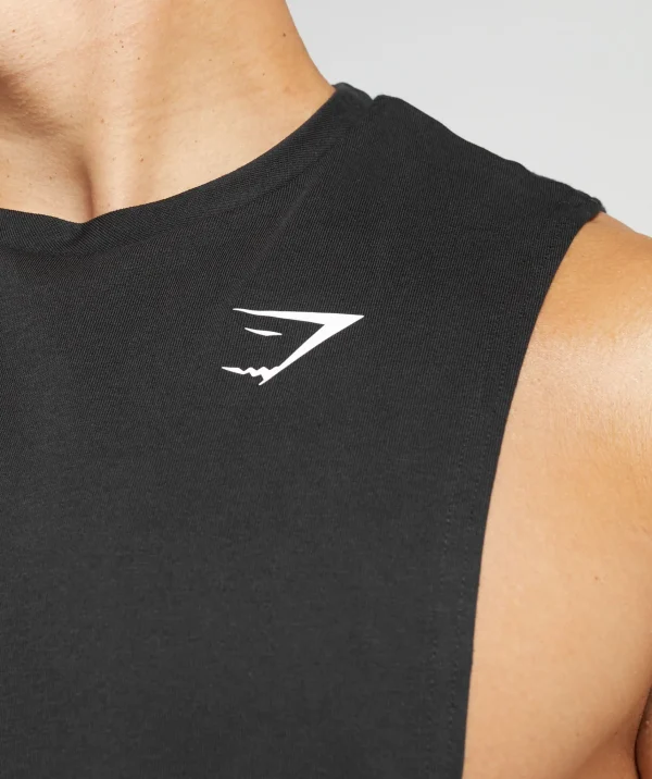 Gymshark Tank Tops*React Drop Arm Tank Black