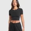 Gymshark Crop Tops | T-shirts & Tops*Rest Day Buttery Soft Midi Top Black