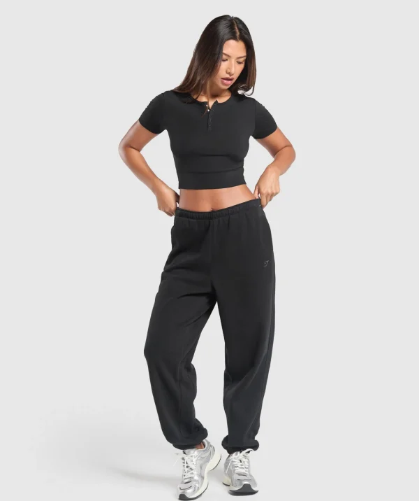 Gymshark Crop Tops | T-shirts & Tops*Rest Day Buttery Soft Midi Top Black