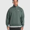 Gymshark Hoodies & Sweatshirts*Rest Day Sweats 1/4 Zip SlateTeal