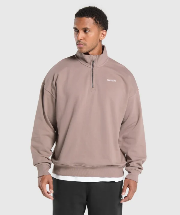 Gymshark Hoodies & Sweatshirts*Rest Day Sweats 1/4 Zip PowderMauve