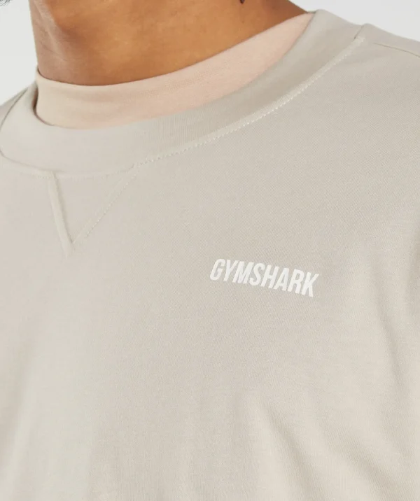 Gymshark T-shirts & Tops*Rest Day Sweats Long Sleeve T-Shirt PebbleGrey