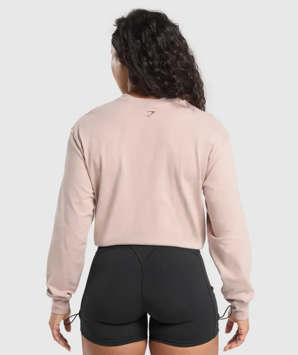 Gymshark T-shirts & Tops*Retro Lifting Long Sleeve T-Shirt MutedPink