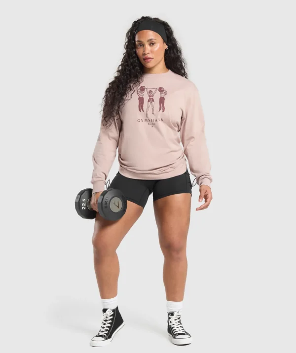 Gymshark T-shirts & Tops*Retro Lifting Long Sleeve T-Shirt MutedPink