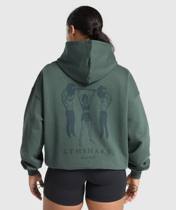 Gymshark Hoodies & Sweatshirts*Retro Lifting Oversized Hoodie SlateTeal