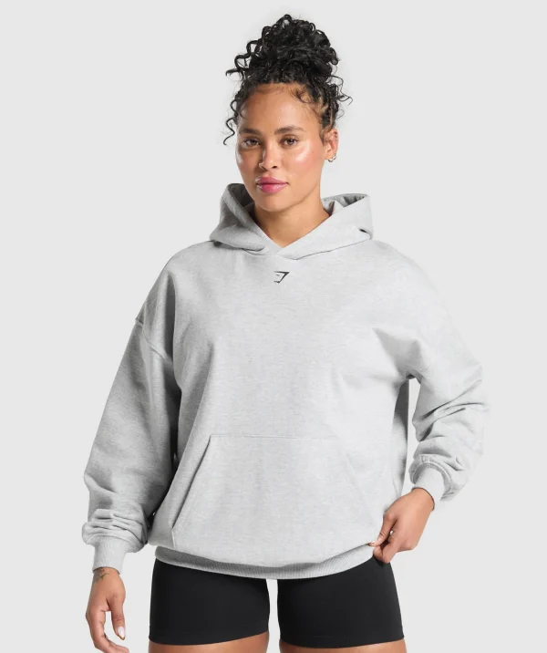 Gymshark Hoodies & Sweatshirts*Retro Lifting Oversized Hoodie LightGreyCoreMarl