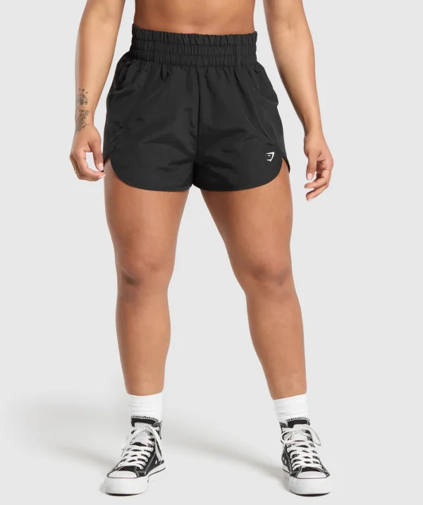 Gymshark Shorts*Retro Waistband Shorts Black