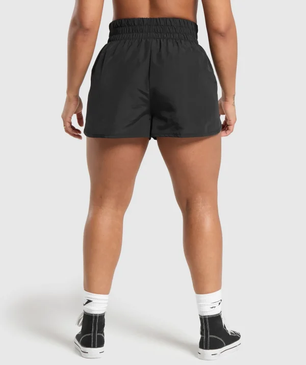 Gymshark Shorts*Retro Waistband Shorts Black