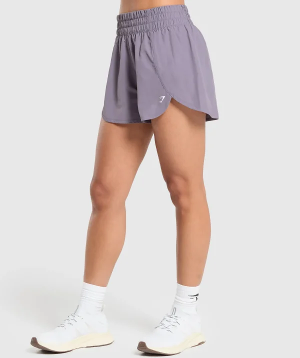 Gymshark Shorts*Retro Waistband Shorts FogPurple