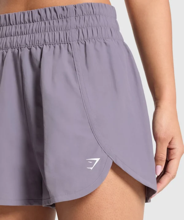 Gymshark Shorts*Retro Waistband Shorts FogPurple