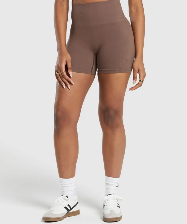 Gymshark Shorts*Ribbed Cotton Seamless Shorts SoftBrown