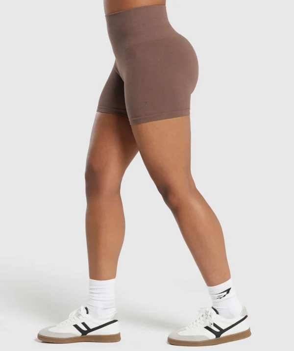 Gymshark Shorts*Ribbed Cotton Seamless Shorts SoftBrown