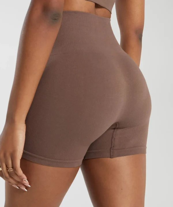 Gymshark Shorts*Ribbed Cotton Seamless Shorts SoftBrown