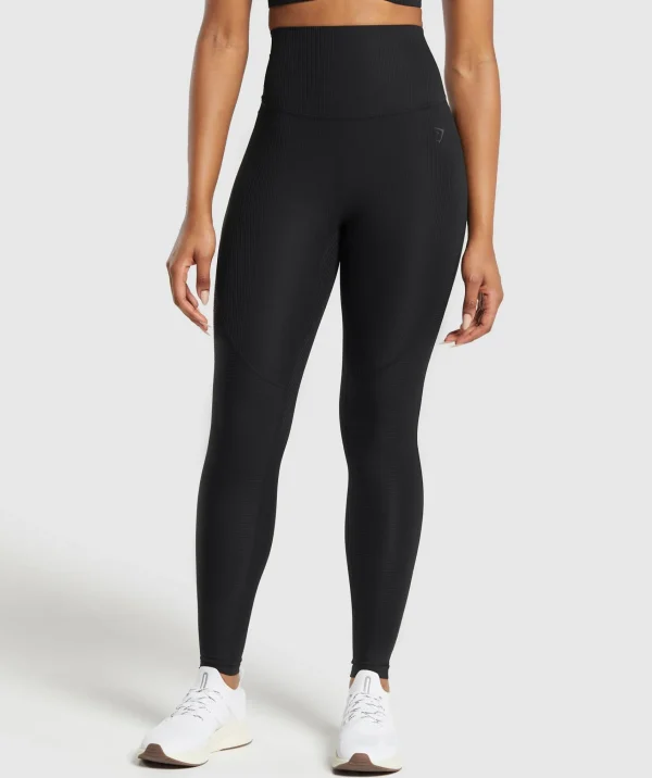 Gymshark Black Leggings | High-waisted Leggings*Ribbed Legging Black