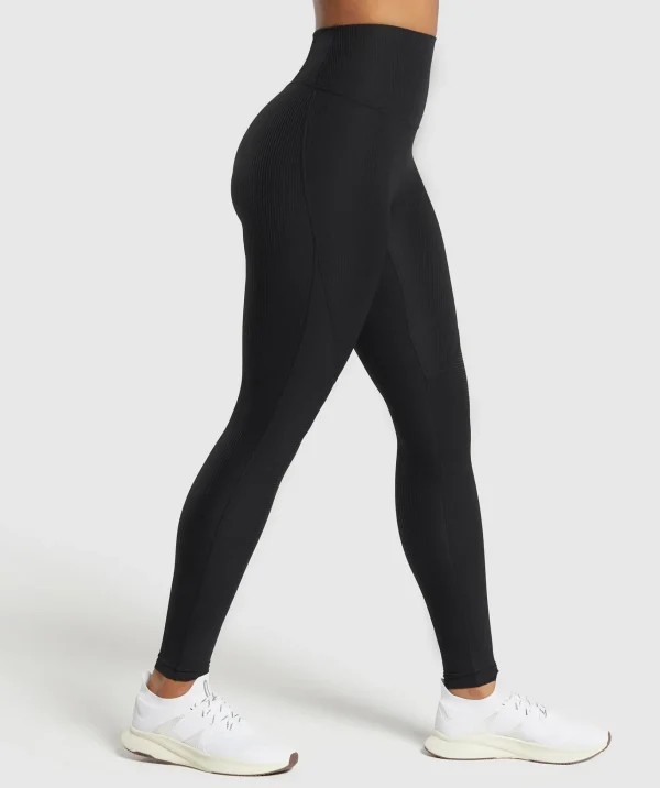 Gymshark Black Leggings | High-waisted Leggings*Ribbed Legging Black