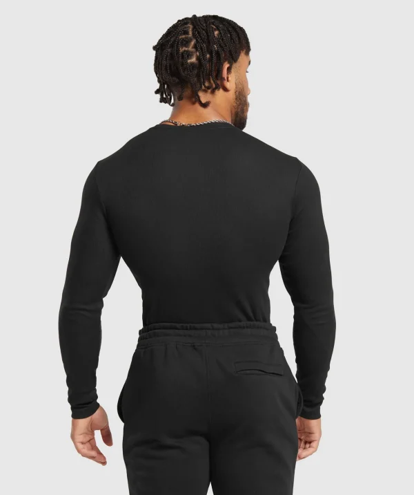 Gymshark Underwear & Basics | Men's Underwear*Ribbed Long Sleeve T-Shirt Black