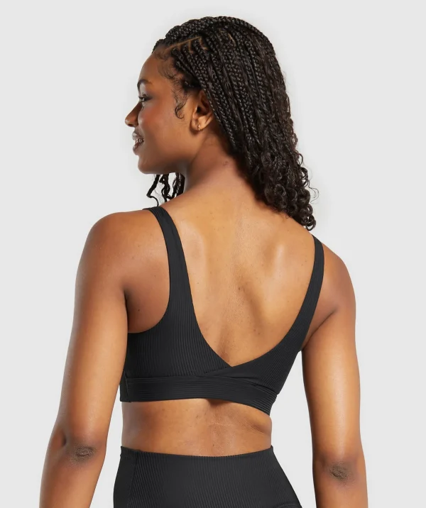 Gymshark Sports Bras*Ribbed Sports Bra Black