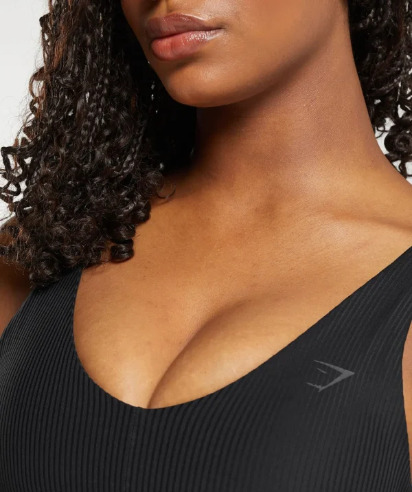 Gymshark Sports Bras*Ribbed Sports Bra Black