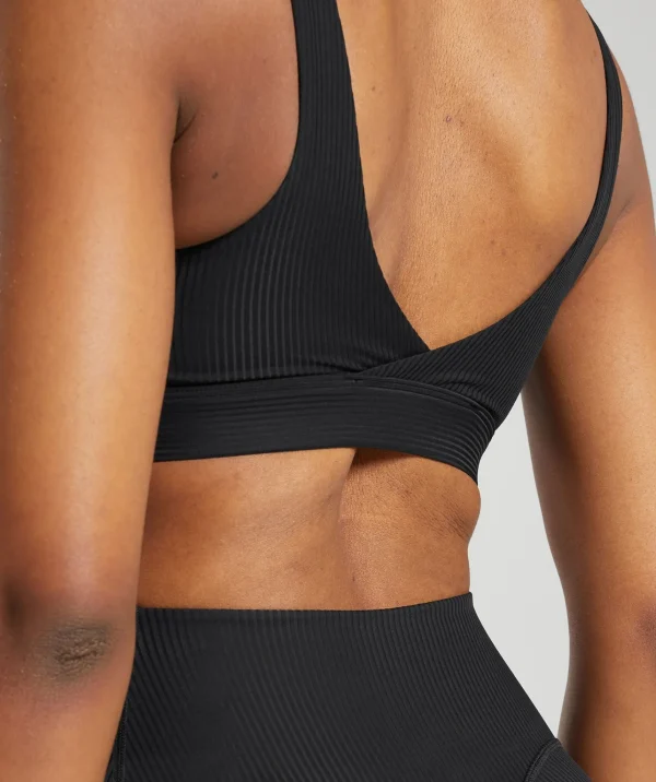 Gymshark Sports Bras*Ribbed Sports Bra Black