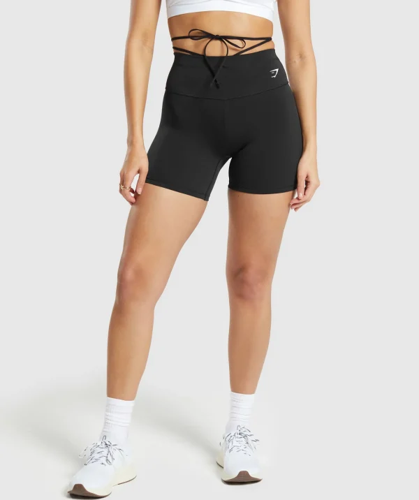 Gymshark Shorts*Ribbon Tie Waisted Short Black