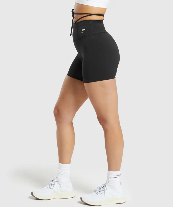 Gymshark Shorts*Ribbon Tie Waisted Short Black