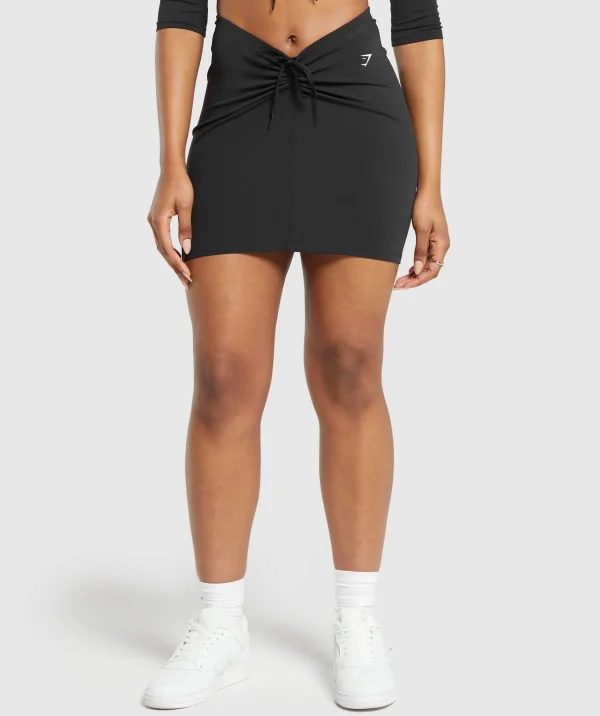 Gymshark Shorts*Ruche Skirt Black