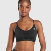 Gymshark Sports Bras*Ruched Sports Bra Black