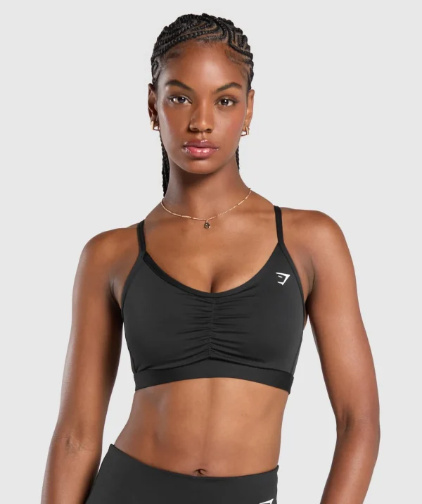 Gymshark Sports Bras*Ruched Sports Bra Black