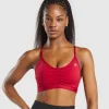 Gymshark Sports Bras*Ruched Sports Bra ConditioningRed