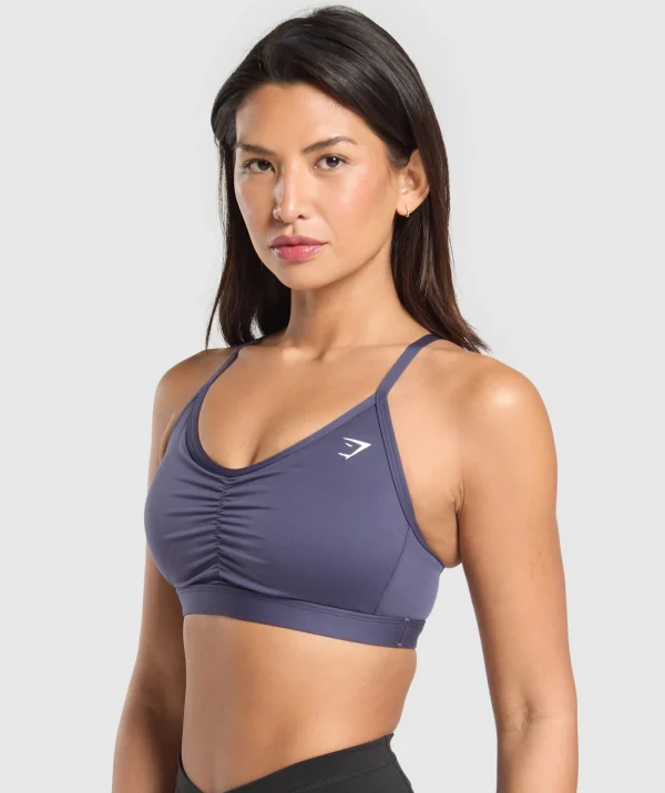 Gymshark Sports Bras*Ruched Sports Bra WeightedPurple