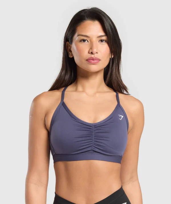 Gymshark Sports Bras*Ruched Sports Bra WeightedPurple