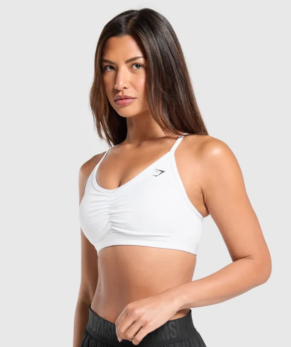 Gymshark Sports Bras*Ruched Sports Bra White