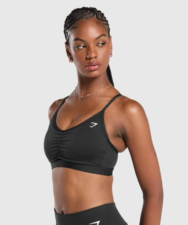 Gymshark Sports Bras*Ruched Sports Bra Black