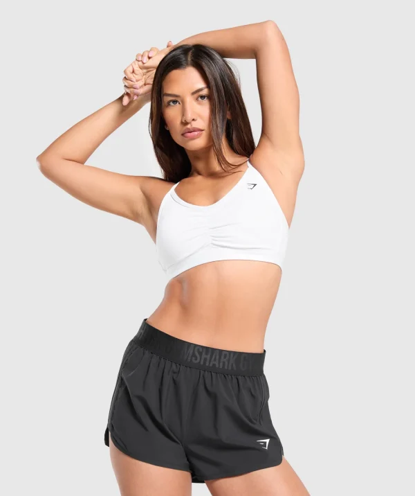 Gymshark Sports Bras*Ruched Sports Bra White