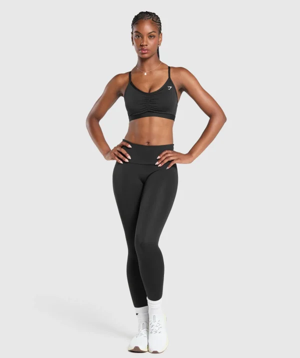 Gymshark Sports Bras*Ruched Sports Bra Black