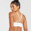 Gymshark Sports Bras*Ruched Strappy Sports Bra White