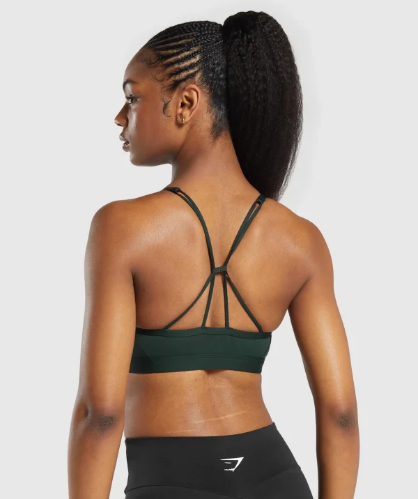 Gymshark Sports Bras*Ruched Strappy Sports Bra VictoryGreen